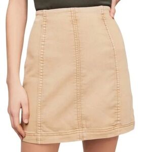 FREE PEOPLE MODERN FEMME KHAKI MINI SKIRT TRENDING BRAND NEW POPULAR BRAND
